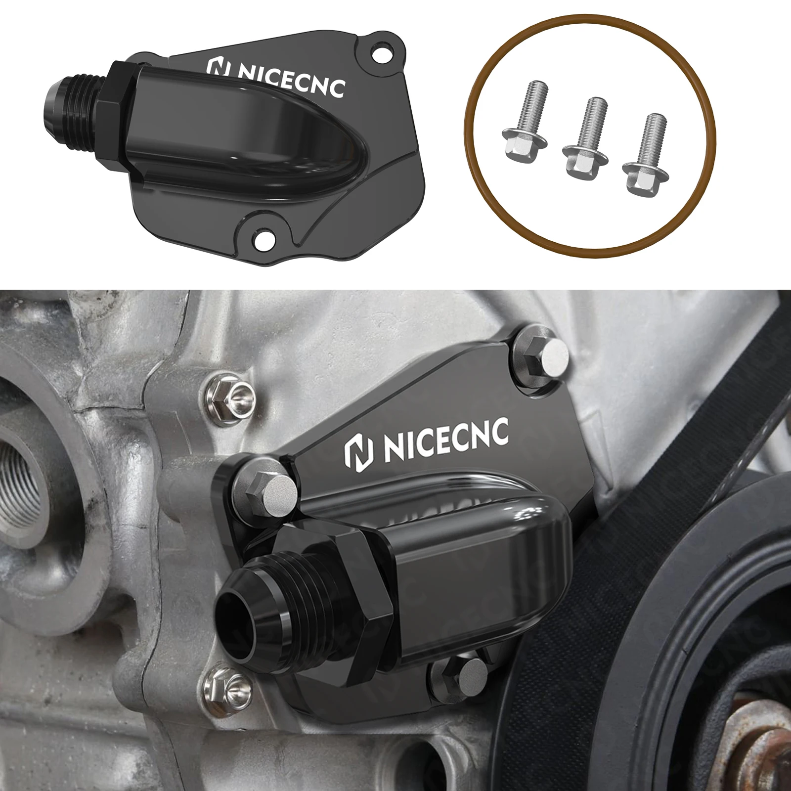 

NICECNC Timing Chain Tensioner Plate Cover Turbo Oil Drain Oil Return Plate For Honda K20 K20A K20Z K24 K24A Car Engine Parts