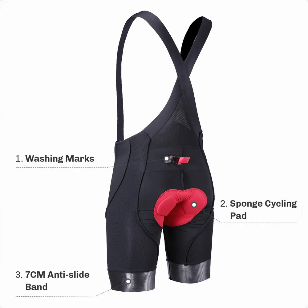 RION Men Cycling Shorts Mountain Bike MTB Bib Tights Bicycle Clothing 3D Padded Pockets Reflective Medium Distance Sports Wear cycling bib shorts cycling shorts