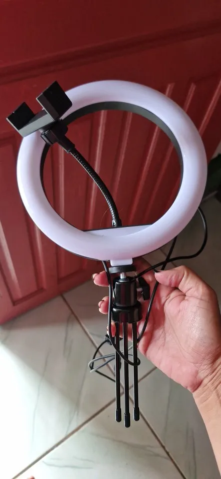 Luz Ring Light 8 Pol + Tripé De Mesa + Suporte Para Celular photo review