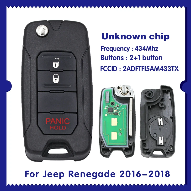 

Для Jeep Renegade 2016-2018 433 МГц с чипом Megamos AES 2ADFTFI5AM433TX SIP22 CN086047