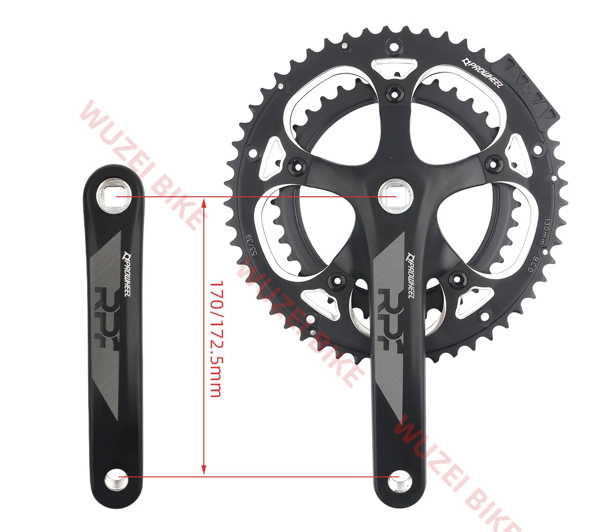 PROWHEEL RPF-521-N Road/Folding Bicycle Square Hole Crankset 8/9
