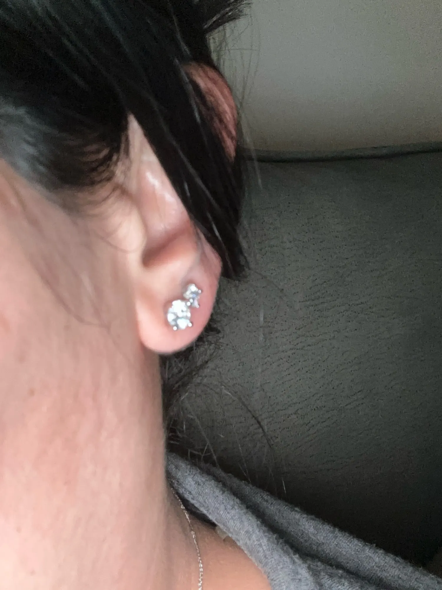 Moissanite Ear Stud Earrings photo review