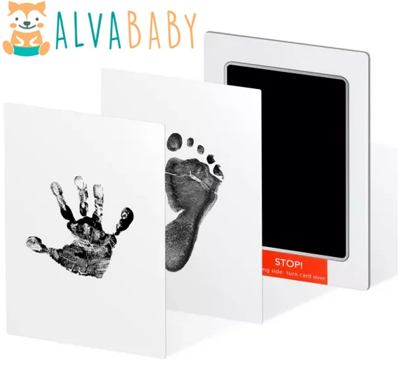 ALVABABY Newborn Handprint and Footprint Ink Pad Kit Baby Handprint