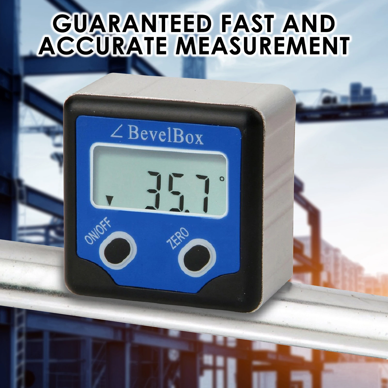 Digital 360° (±180°) Bevel Box / Inclinometer with Magnets Protractor Angle Finder 0.1° Accuracy IP54 Rate 3