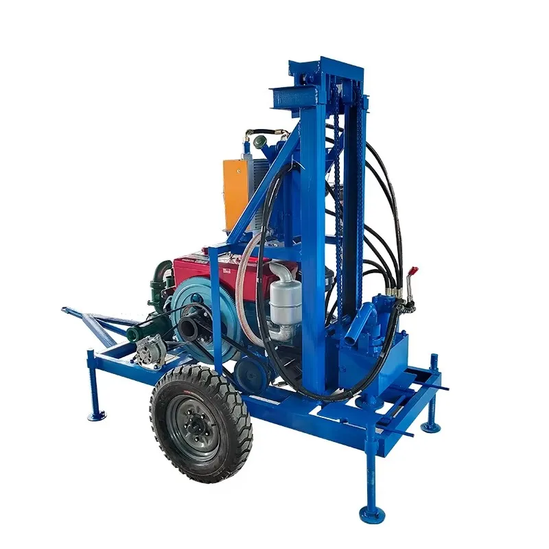 150m Deisel Small Water Well Drilling Rig Machine Water Well Bore Drilling Machine 150 mm Dia Hole 4