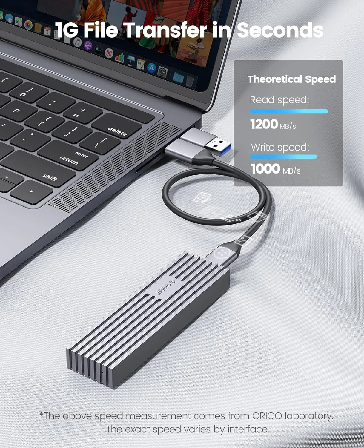 ORICO M2 NVMe Case 10Gbps M.2 to USB Type C 3.1 SSD Adapter for NVME PCIE M-key SSD