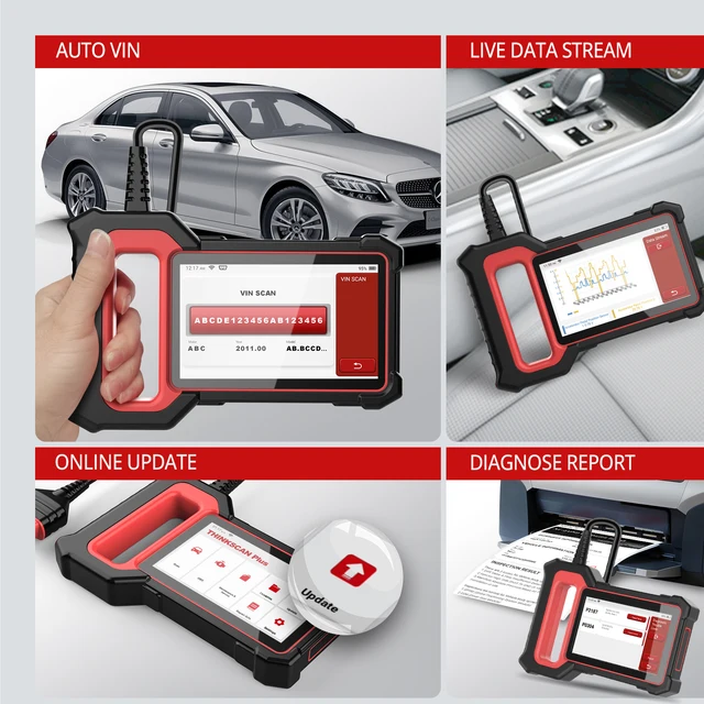 THINKCAR Thinkscan Plus S6 S5 OBD2 Scanner Engine ABS SRS TCM System Diagnosis Code Reader Diagnostic