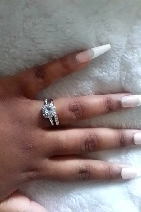 Classic Silver Color Wedding Rings photo review