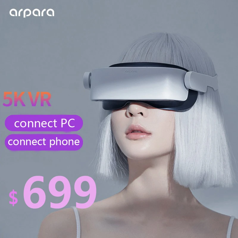 Arpara 5K VR Headset 3D Glasses Suit Smart Phone And