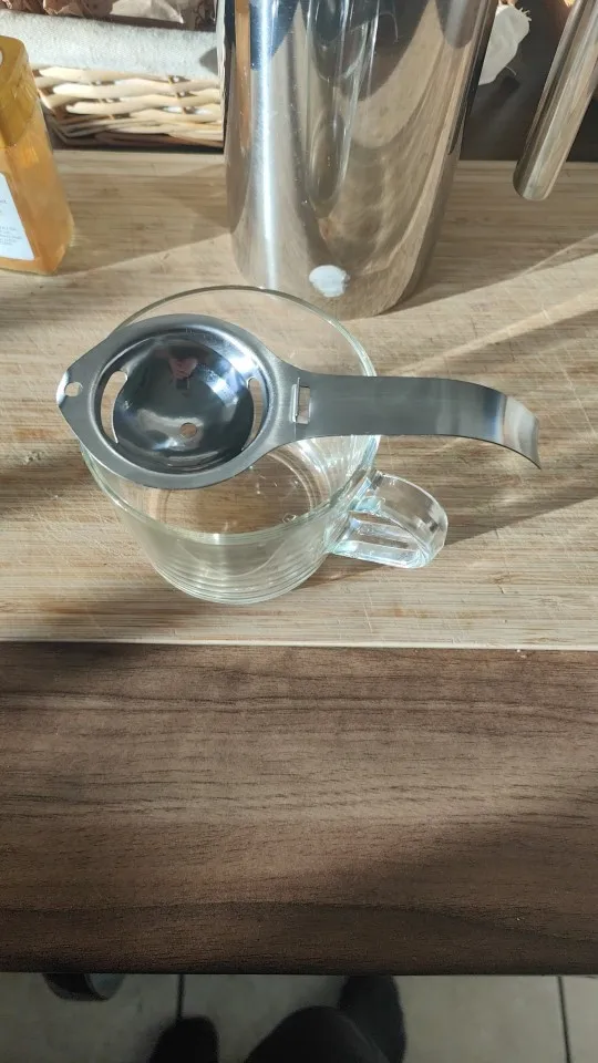 Egg Sculpt: Stainless Steel Egg Separator - Effortlessly Divide Yolk photo review