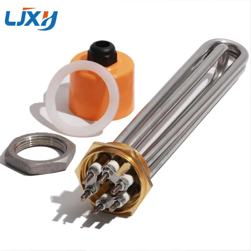 Ljxh Dn50 Bsp Elemento de Aquecedor de Água Elétrico Tubular 304 de Aço Inoxidável com Rosca de Cobre 220v 380v 3kw 6kw 9kw 12kw