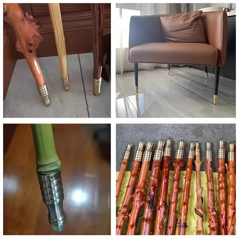 Brass Cane Crutch Tip Anti-Skid Rubber Pad Hiking Pole Chair Leg Feet Replacement,chair leg caps,furniture leg caps,furniture leg pads,furniture foot pads,rubber furniture feet pads,furniture foot mats,chair leg protector,furniture foot protector,furniture feet
