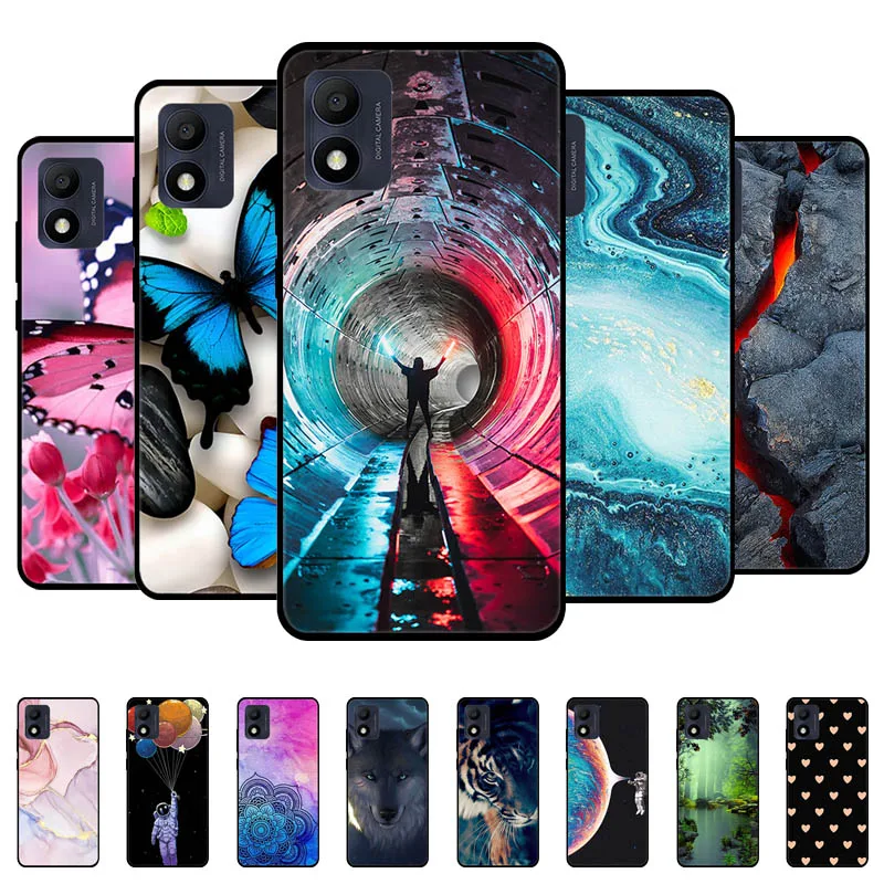 Per Alcatel 1B 2022 Custodia 5031D 5031G Custodie Nere Custodia Morbida In Silicone Tpu Cover Fundas Per Alcatel 1B 2022 5.5 "Custodie Per Paraurti