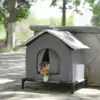 Outdoor Cat House Winter Warm Waterproof Rainproof Cold Large Space Thick Closed Tent Bite Resistant Feral Cat Shelter For Patio 3