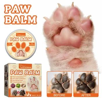 Yegbong 50g Pet Paw Moisturizing Care Balm Dog Cat Soothing Dry Cracked Protect Nourishing Paw Protection Relief Pet Paw Balm 1