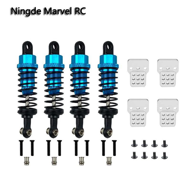 1 Set RC Car Metal Shock Absorber Oil Filled Type Shock Tower WPL C14 C24 MN D90 D91 MN99 99 Adjustable Upgrade Parts Rc Car Shock Absorbers