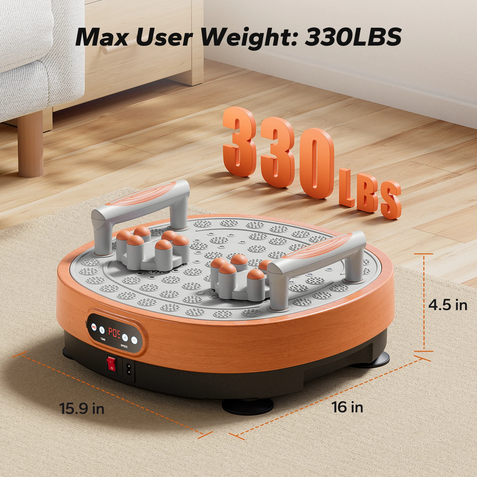 MERACH Vibration Plate Exercise Machine Vibration Plate Lymphatic Drainage Massager Whole Body Helps Weight Loss