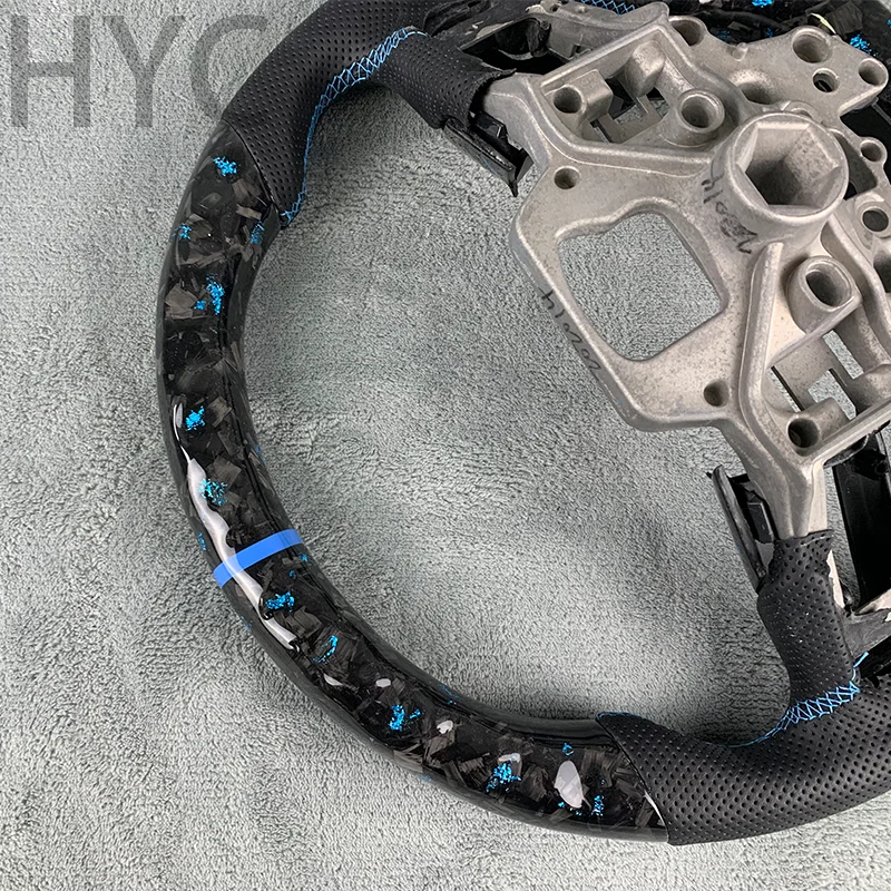 Hydro Dip Lenkrad Carbon Optik - Perforiertes Leder Für Ford V6 EcoBoost GT Shelby 2015-2017