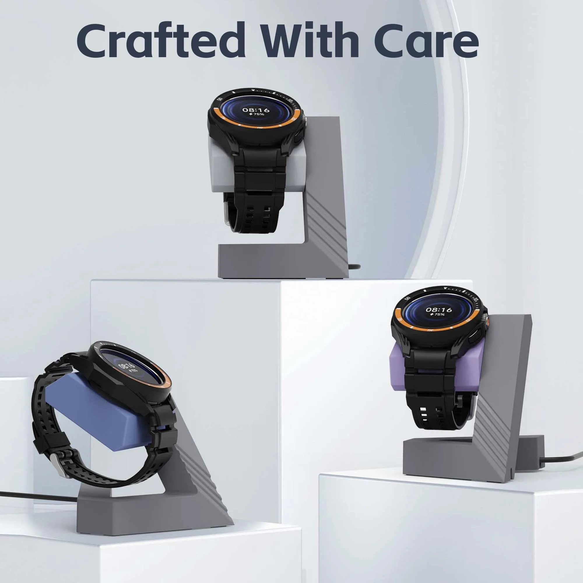 Geometric PC Smart Watch Stand and Charger Adapter