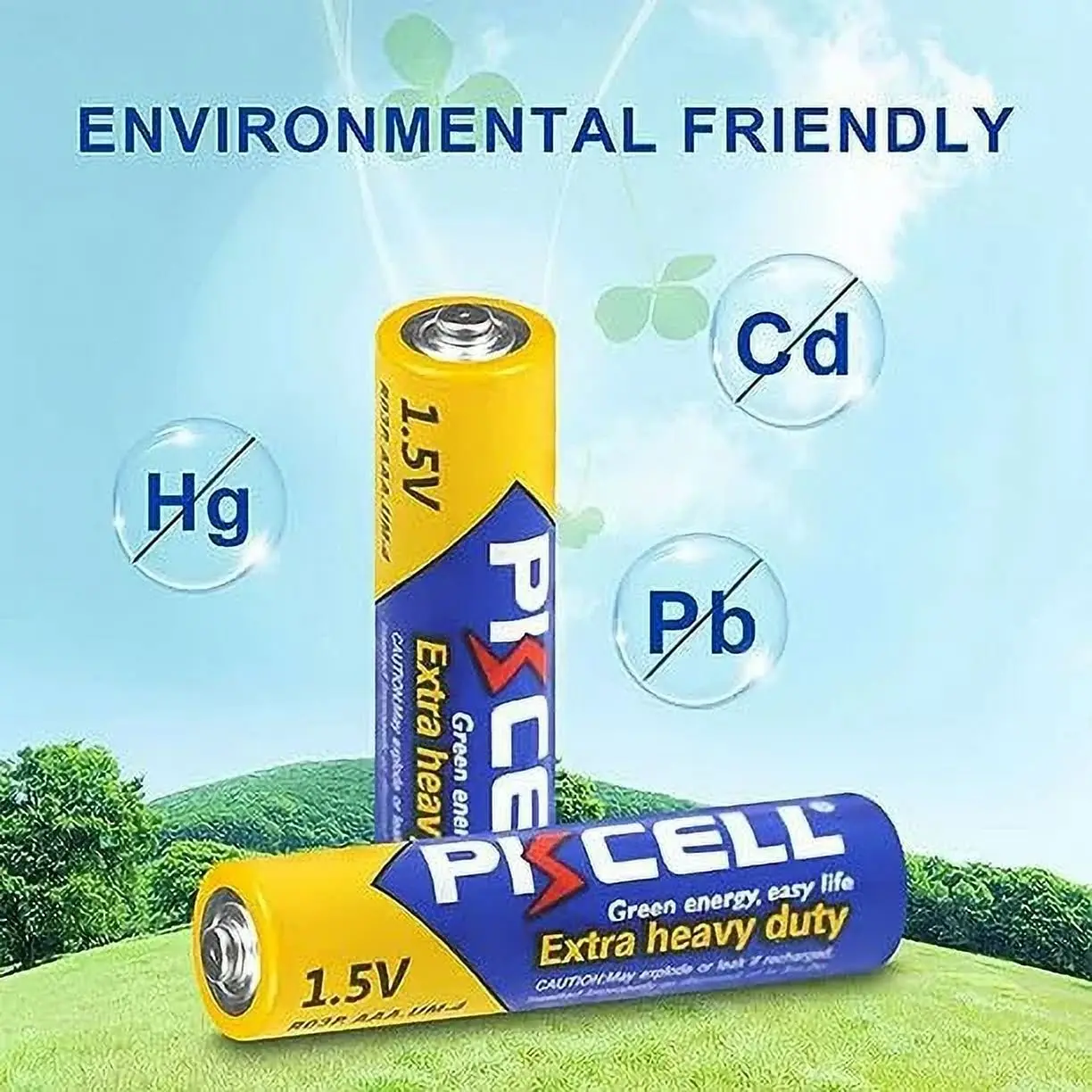 80 Pack PKCELL Carbon Zinc Non-rechargeable Battery Double AA UM3 MN1500 E91 Batteries Triple AAA MN2400 Batteries 3