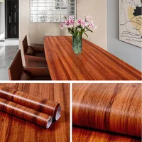 Thick Wood Grain Waterproof Stickers PVC Self-adhesive Wallpaper For Wardrobes Wardrobes Desks Old Doors Furniture Renovation 1
