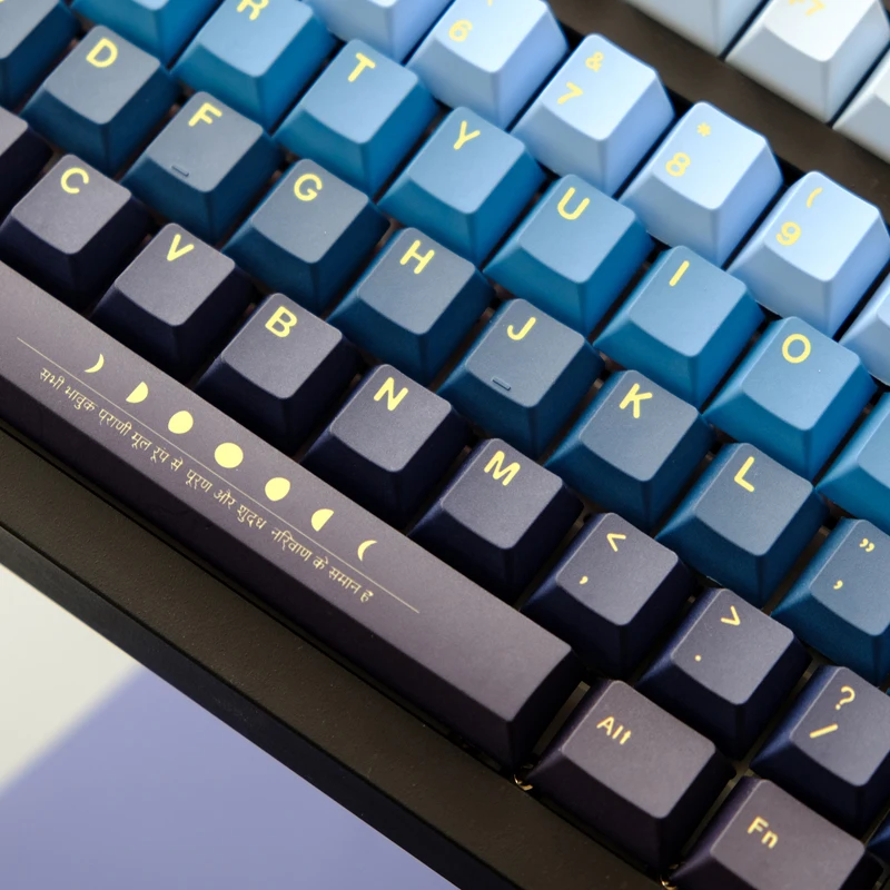 Moonrise Keycaps para Teclado Mecânico Moon Rise Keycap Sub Corante de Lados Pbt Perfil Cereja Interruptor mx com Espaçador 7u 134 Teclas - Imagem 2