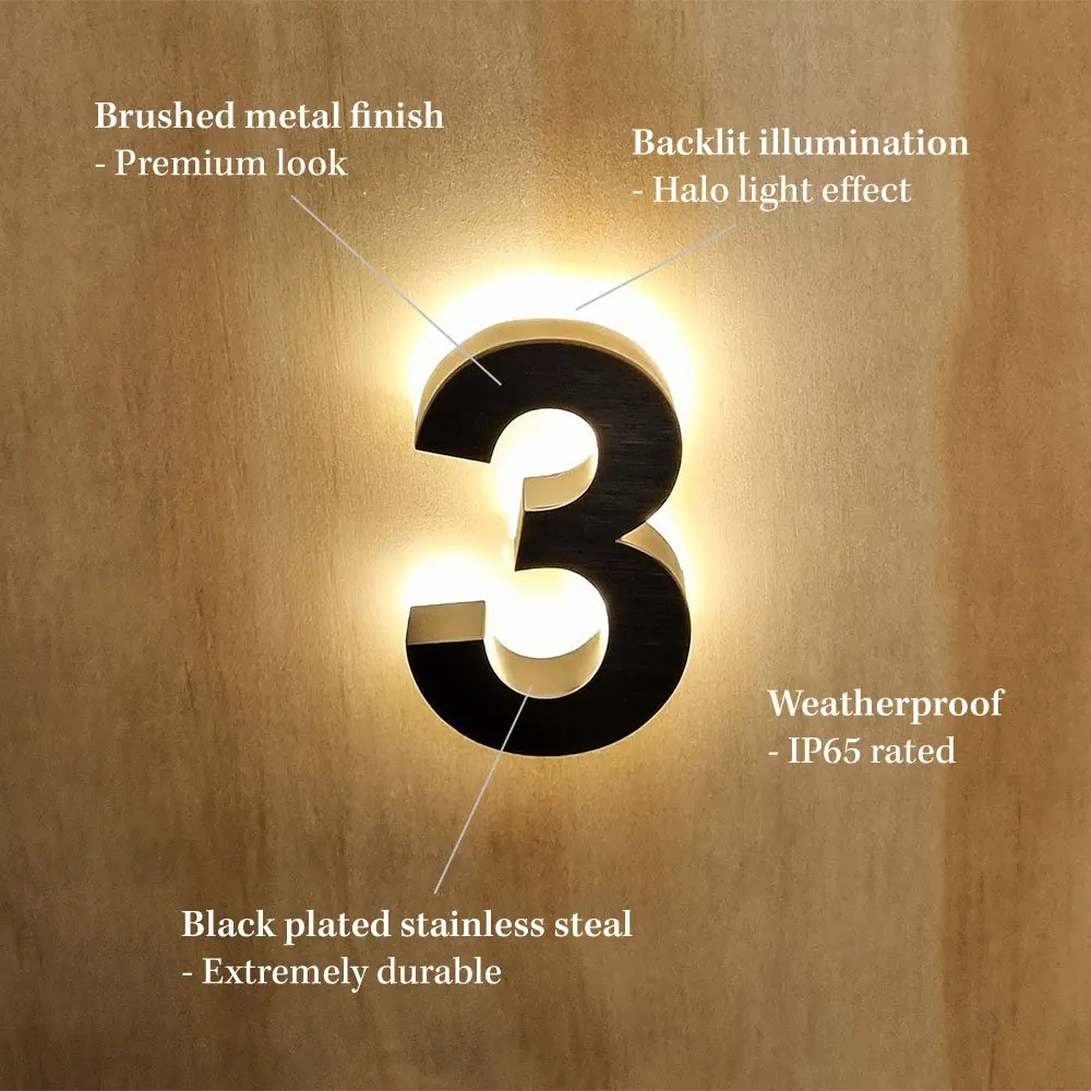 numero de casa led personalizado led moderno 01