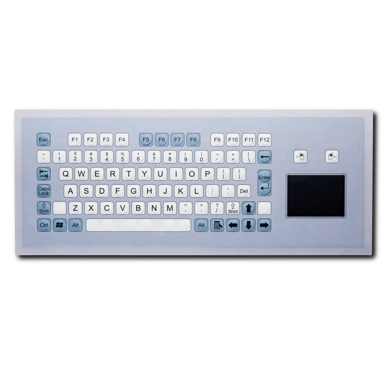 

IP67 Waterproof Industrial Metal Medical Grade Ultra-thin Membrane Keyboard With Touchpad And Aluminum Alloy Bottom Plate