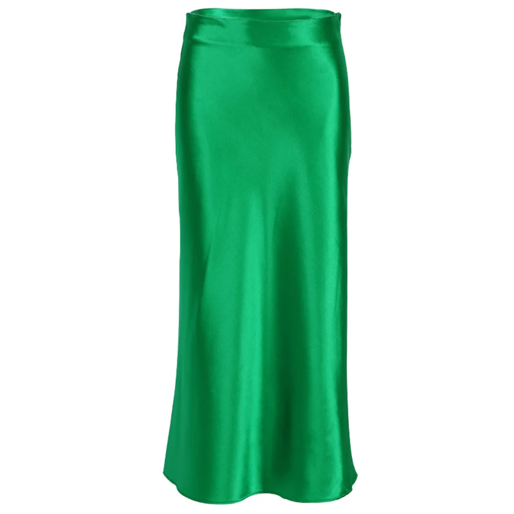 Silk Skirts Women Silk Skirt Line Mid Midi Silk Skirts Silksatin