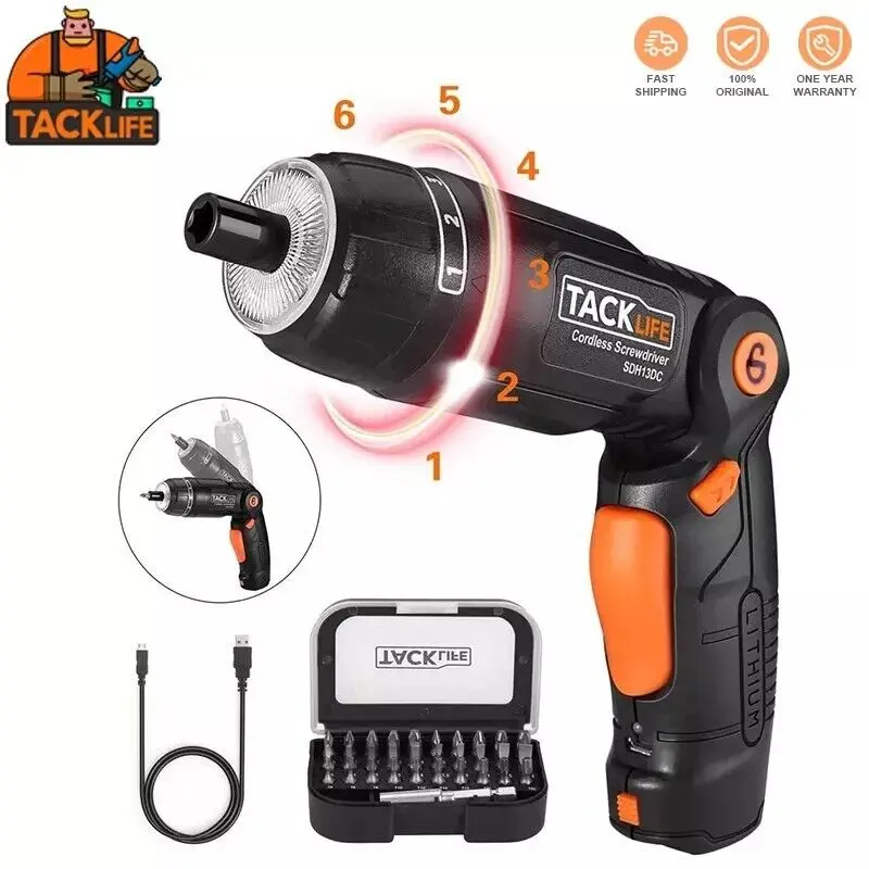 Tacklife Sdh13Dc Trapano Inalambrico 3,6V / 4 Nm, Gratuito 24H Spagna