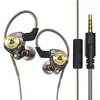 Wired Gaming Earbuds with MIC, QKZ AK3 in Ear Monitor Headphones, Deep Bass Sound, 1DD 10mm Dynamic Driver, IEM for Music Video 1