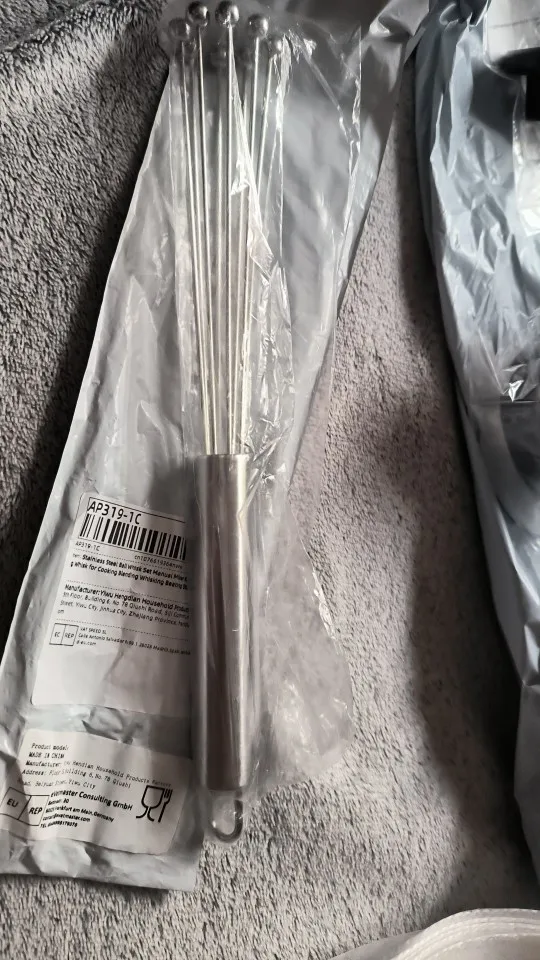 Stainless Steel Ball Whisk Set Manual Mixer Kitchen Whisk Wire Egg Whisk photo review