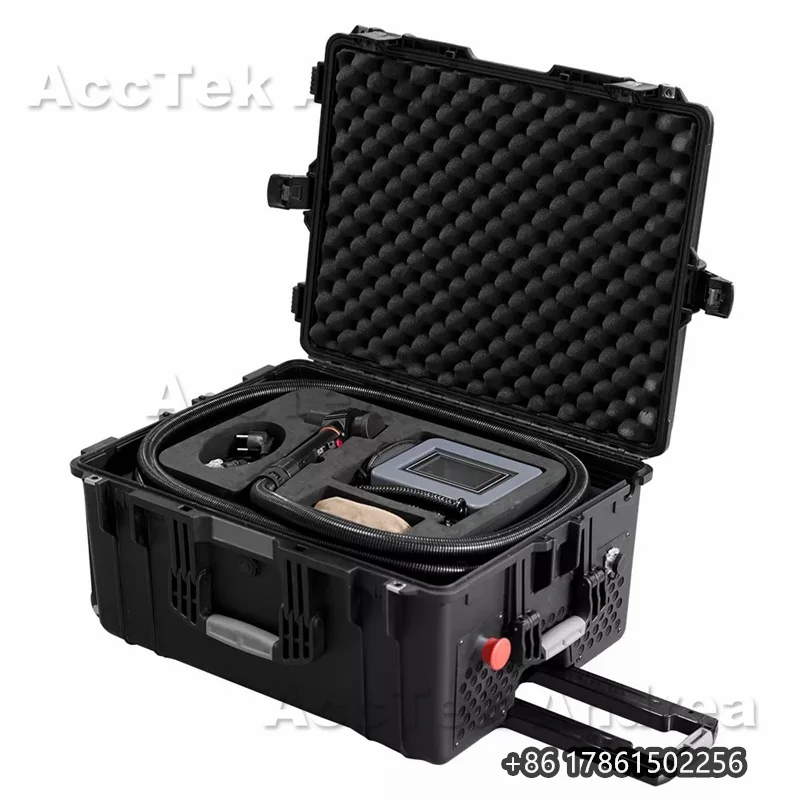 Portable Suitcase 500W Laser Source Handheld Pulse Laser Cleaning Machine Air-Cooled for Metal Rust Removal