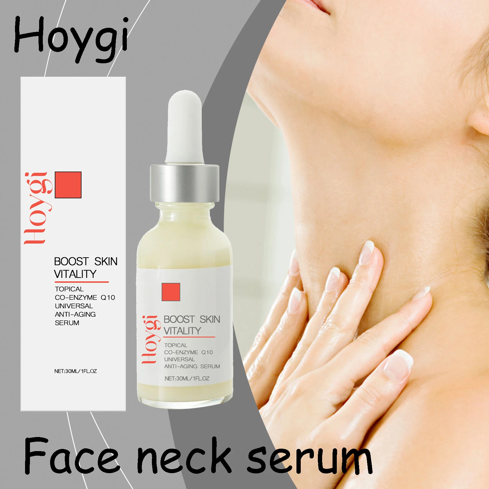 Hoygi Face Neck Care Serum Moisturizing Enhance Skin Elasticity Nourishing Fade Fine Lines Reduce Dryness Face Care Serum