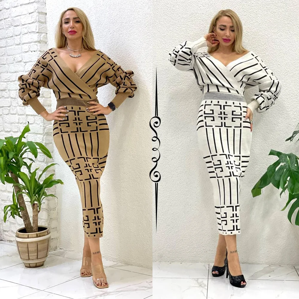 

Cotton Knitted Free Size Tricot Winter Women Fashion Elastic Waist High Quality From Turkey 2022 Long Casual Dress Modest