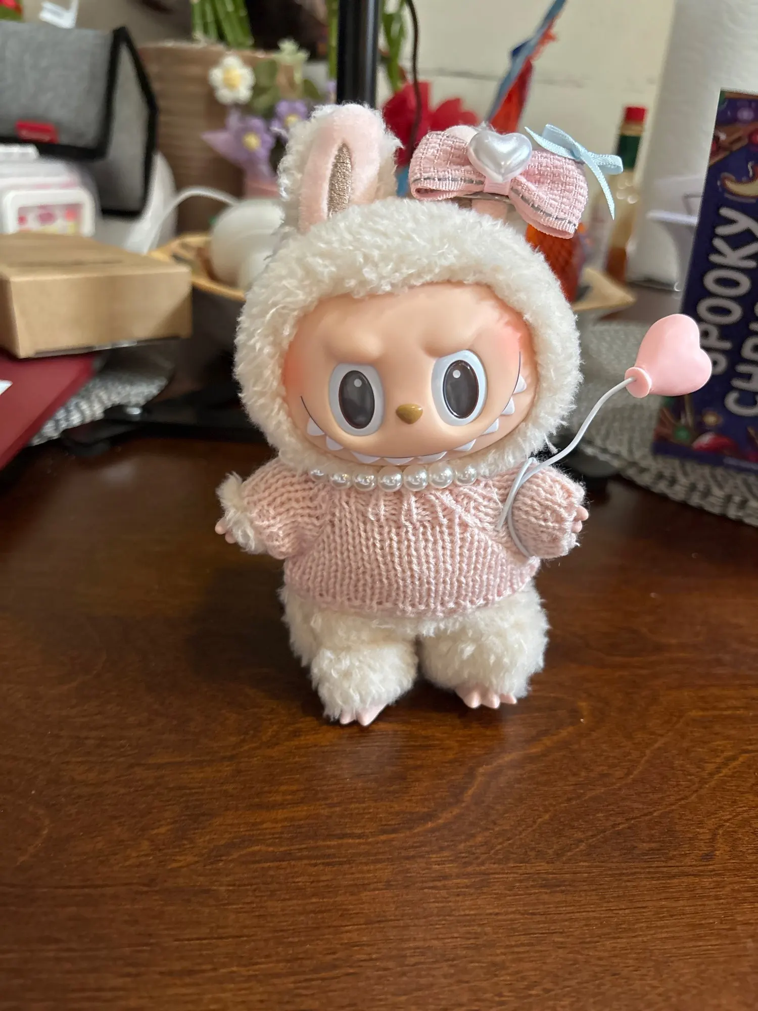 Labubu V1/V2 Doll Clothes: 15/17CM Macaron-Themed Outfit Set with Hair Accessories photo review