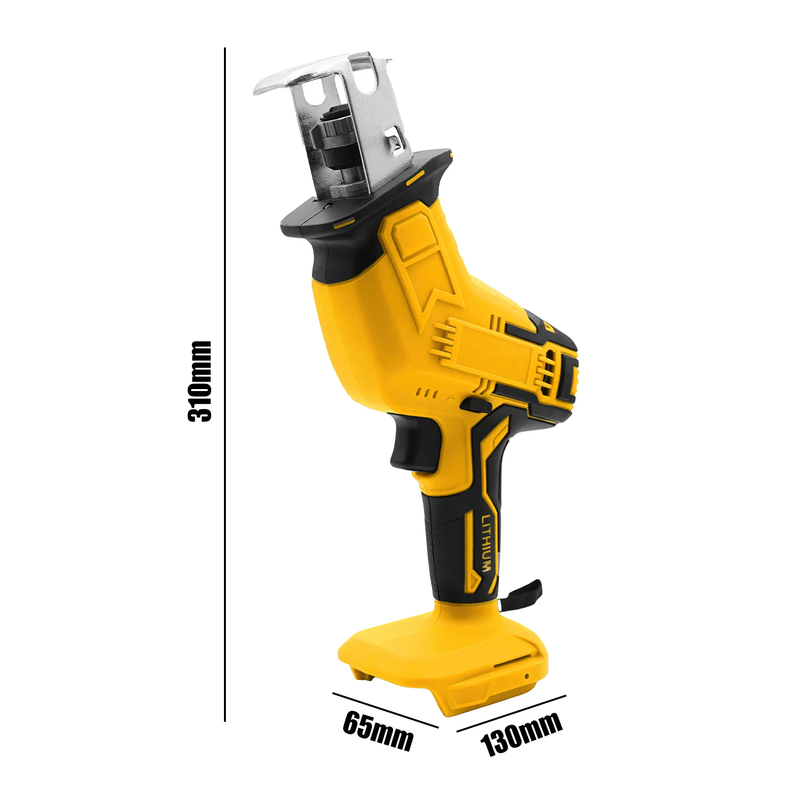 Kabellose Säbelsäge, elektrische Säbelsäge zum Schneiden von Holz, Metall, Rohren, Elektrowerkzeuge für Dewalt 21 V Akku (kein Akku) – Detail 7