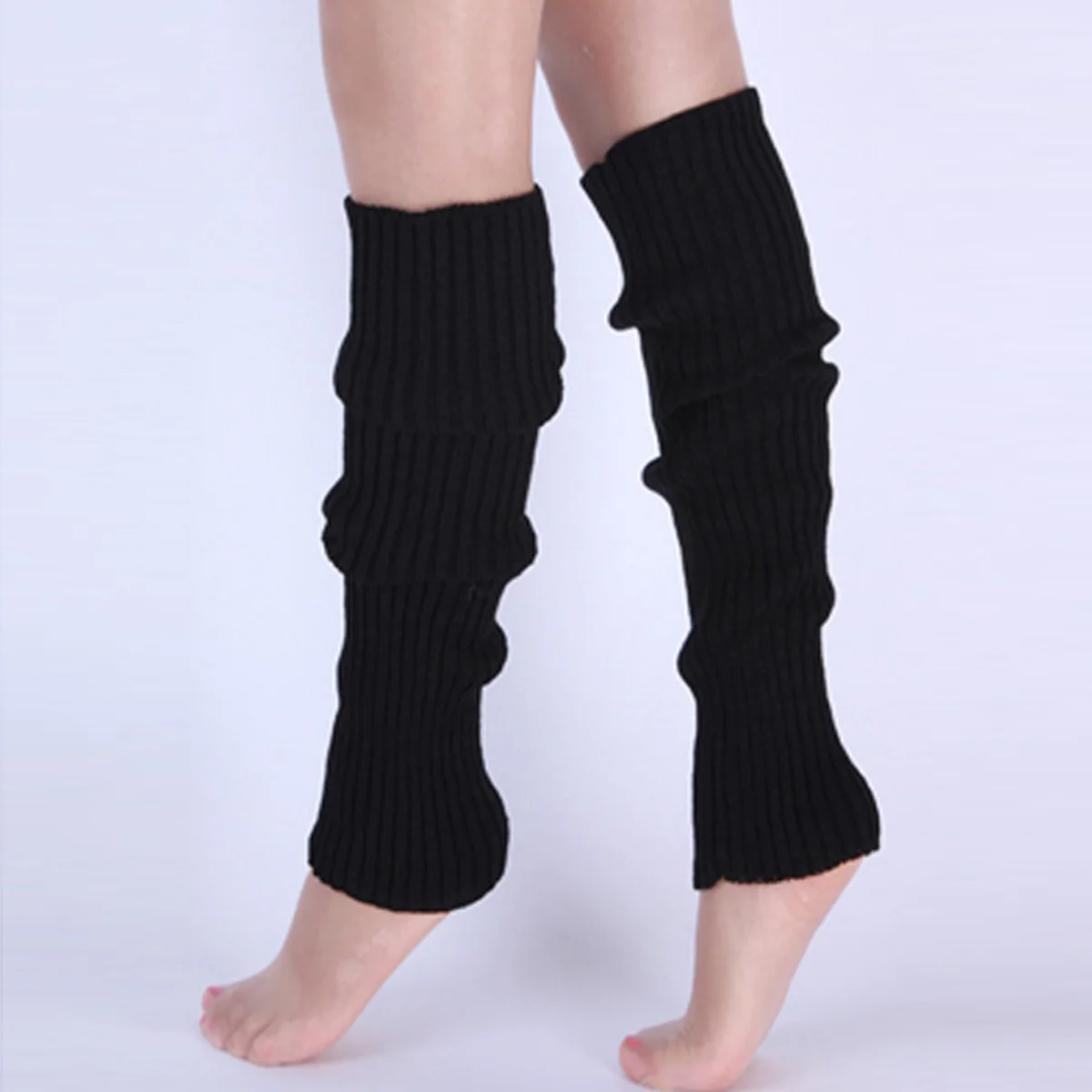 Description Picture 6 of itemClassic Knit Leg Warmers Rib-Knit Knee-High Leg Warmer Socks Women's Stockings Hosiery Warm in autumn and winter