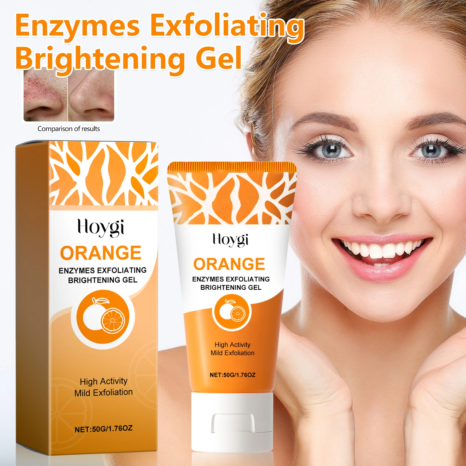 Hoygi Exfoliating Blackhead Gel Gently Exfoliating Blackheads Shrink Pores Brighten Smooth Tender Skin Suitable for All Skin