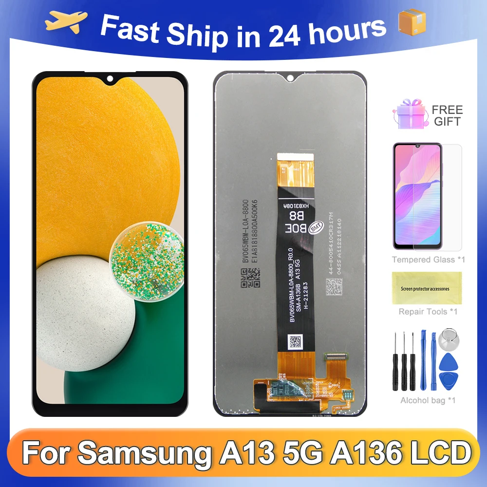 

A13 5G 6.5''For Samsung For Ori A136U A136U1 A136W A136B LCD Display Touch Screen Digitizer Assembly Replacement