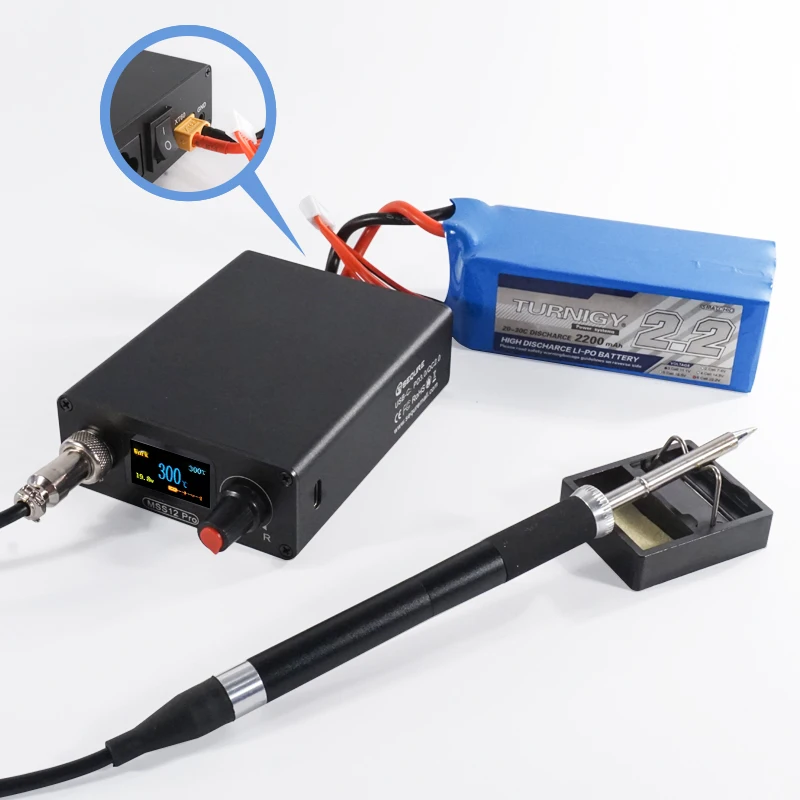 SEQURE MSS12 Pro Soldering Station Suitable for T12 Tips 2022 LCD Soldering Iron Support AC and DC Power Supply 3
