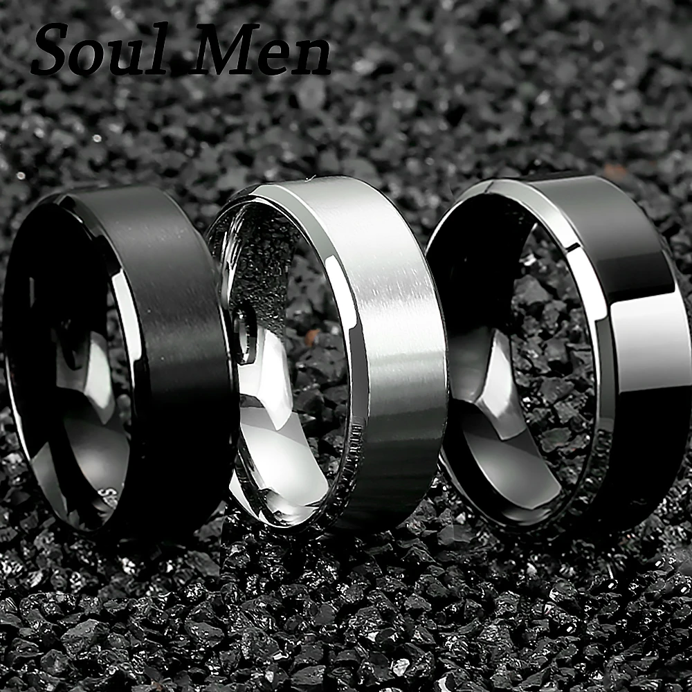 Stainless Steel Rings for Couple Men Women 6/8MM