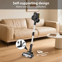 Aspirateur sans fil 6 en 1, 160W, 15000PA, aspirateurs et balais électriques puissants avec LED, batterie rechargeable 3000mAh, aspirateur portatif léger et autoportant pour poils d'animaux/tapis/sols 3