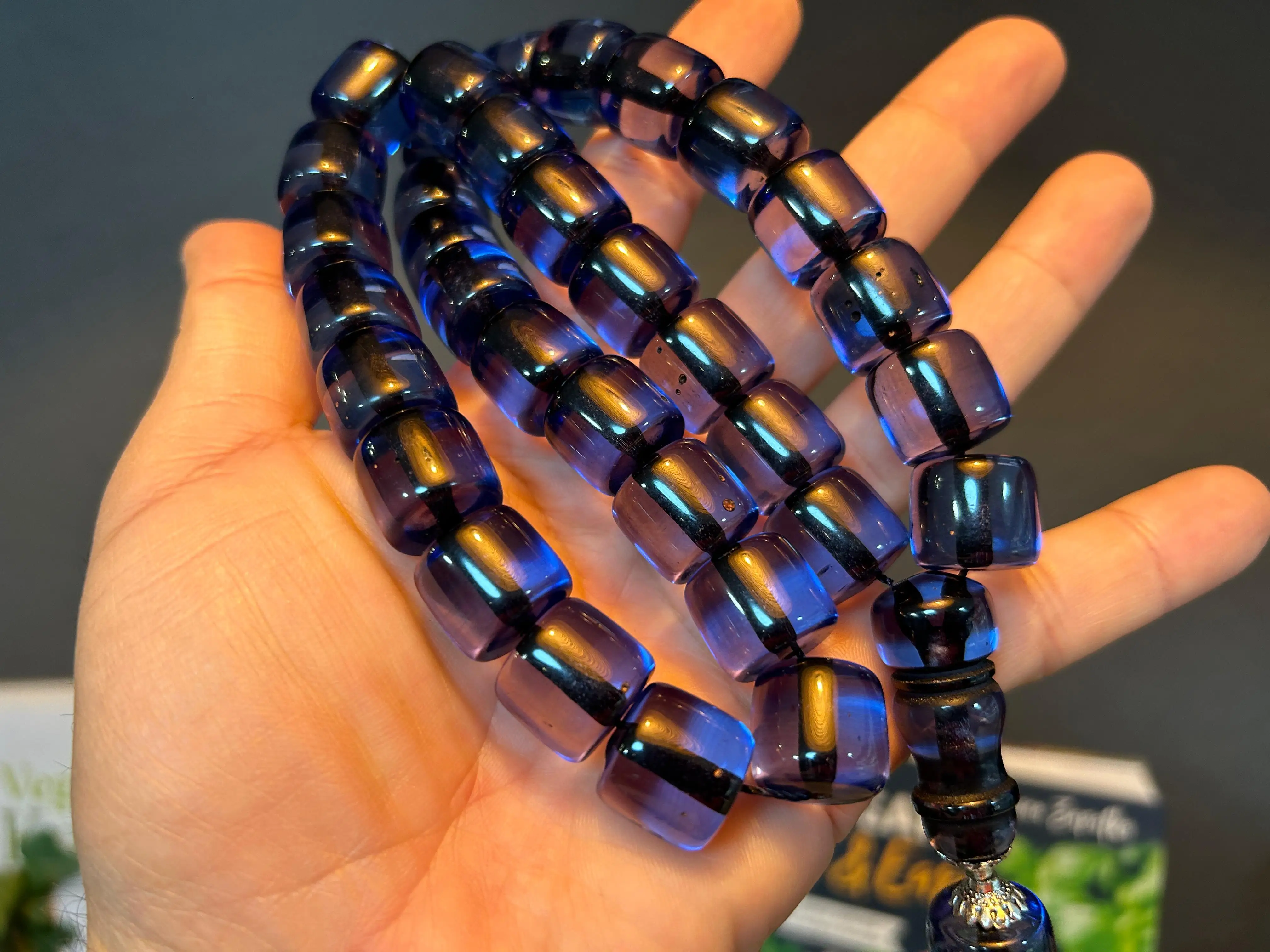 Very Special Handmade Rosary Ottoman Rare Antique Faturan German Amber Sandalous Misbaha Prayerbeads Rosary Tasbih Tesbih İslam