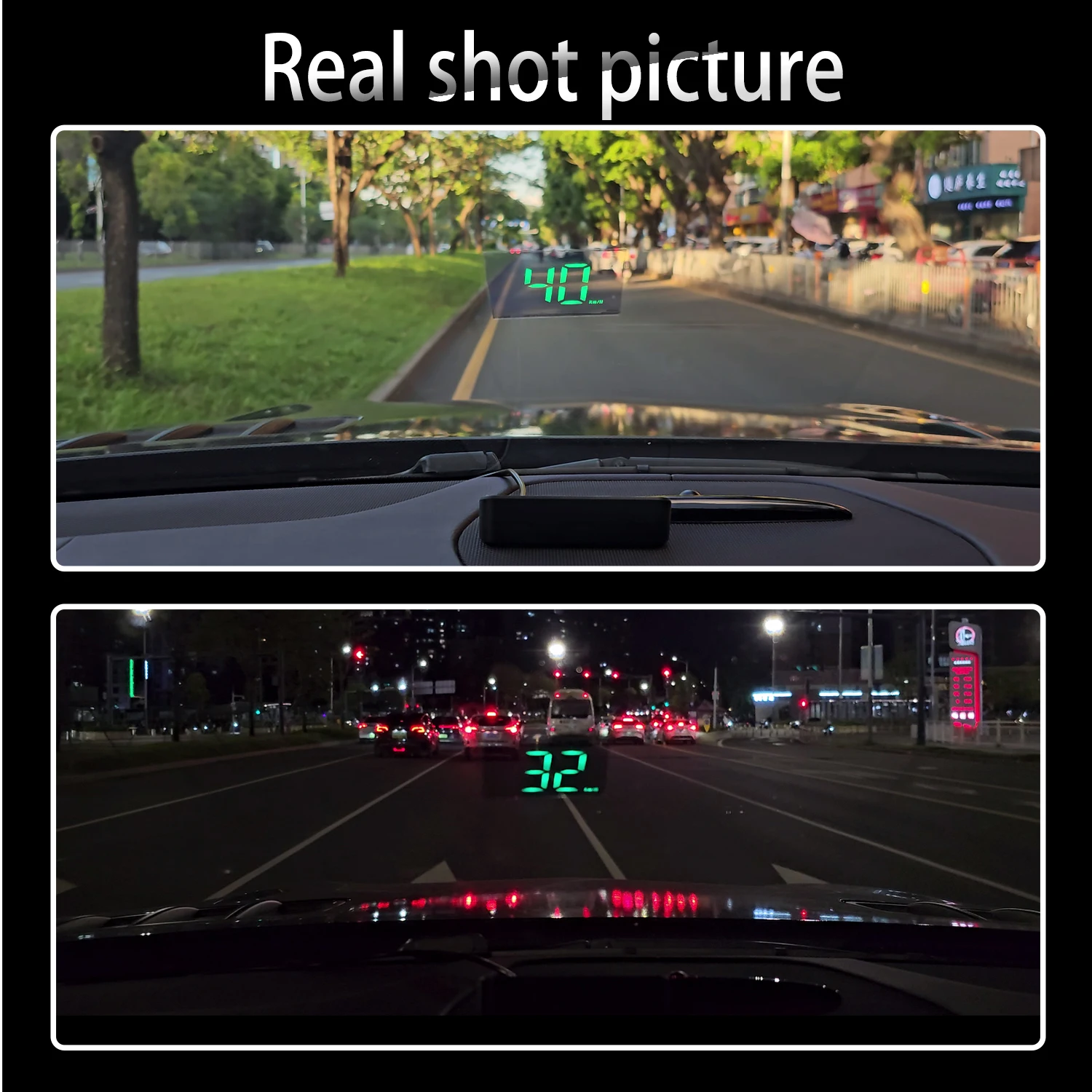 Car Speedometer KM/H HUD GPS Head Up HD Digital Display Windshield Projector Display For All Cars Auto Electronics Accessor: 3 - 5 Days Free Delivery Only UKies