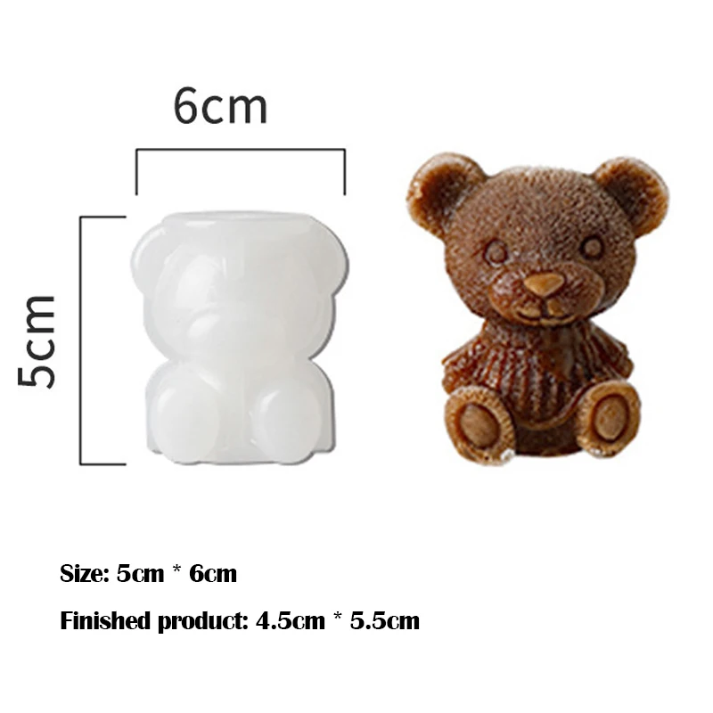 1pc Random Color Cute Bear Ice Cube Mold Silicone 3D Fun Shape Ice Cube  Tray with Clear Funnel Type Lid Easy Release Large Ice Cube Molds for  Drinks