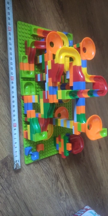 168-336PCS Marble Race Run Blocks Maze Ball Track Building Blocks Plastic Funnel Slide Assemble DIY Bricks Kids Christmas Gift photo review