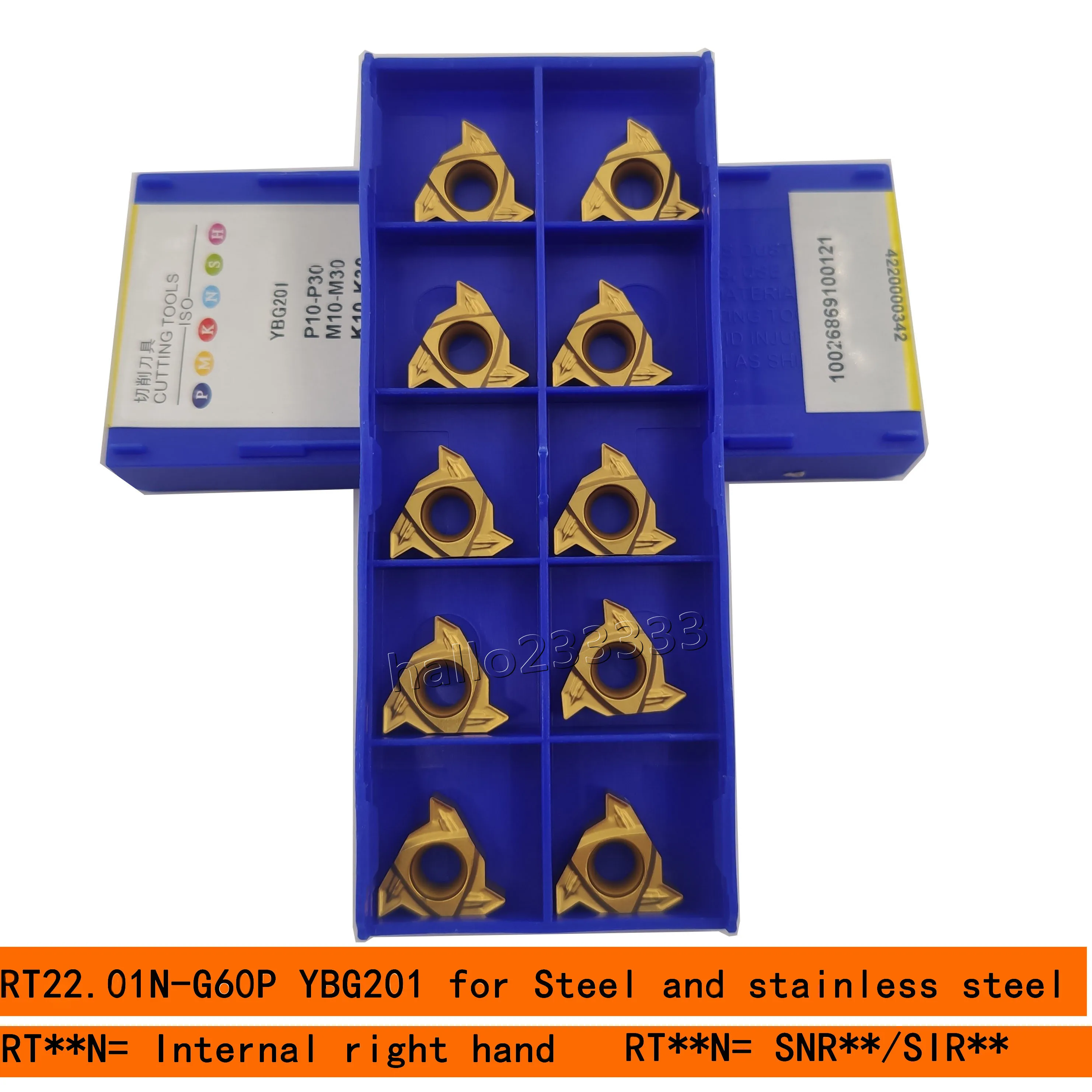 Rt22.01nn60p Ybg201 Rt22.01wn60p Ybg201 Carbide Inserts Internal