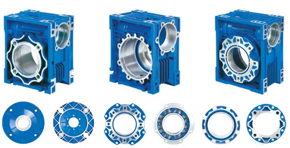 Description Picture 2 of itemNMRV075 Worm Reducer 7.5-100 Gear Ratio 19mm 24mm 28mm Input Shaft 28mm Output Shaft Worm Gearbox 90 Degree Speed Reducer