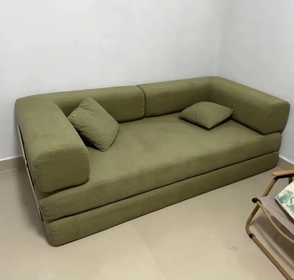 Newest Design Vacuum Compressed Sofa Living Room Corner Modular Couch Floor Sofa Nordic Multi Function Compression Sofa Bed photo review